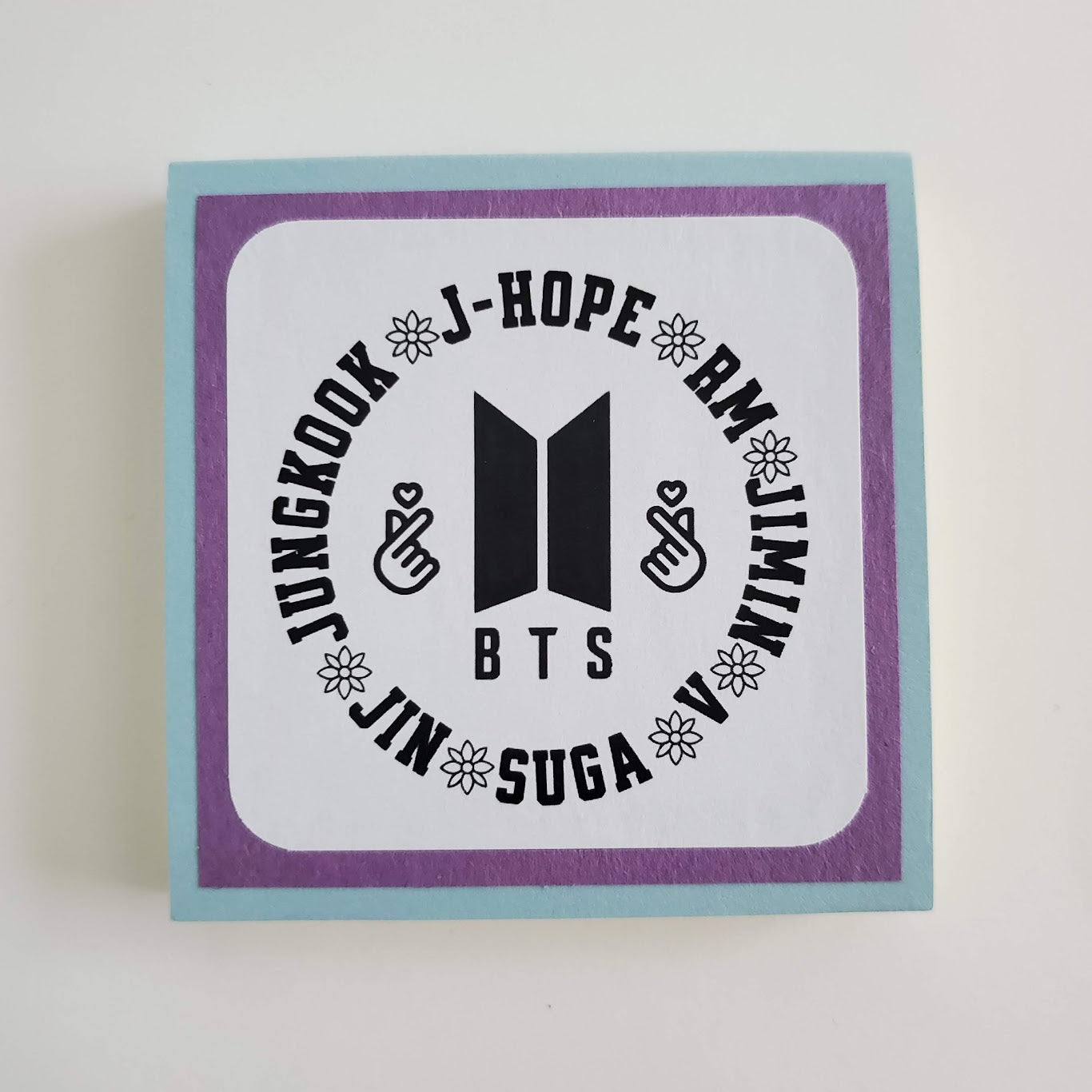 BTS Post It Note Pad - blue