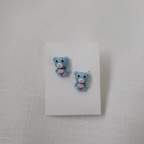 Blue Teddy Bear Stud