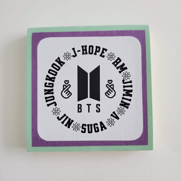 BTS Post It Note Pad - green