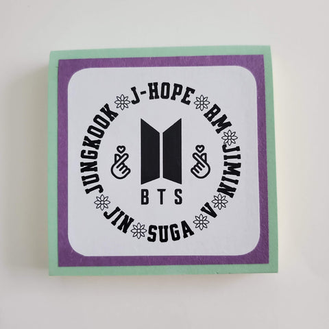 BTS Post It Note Pad - green