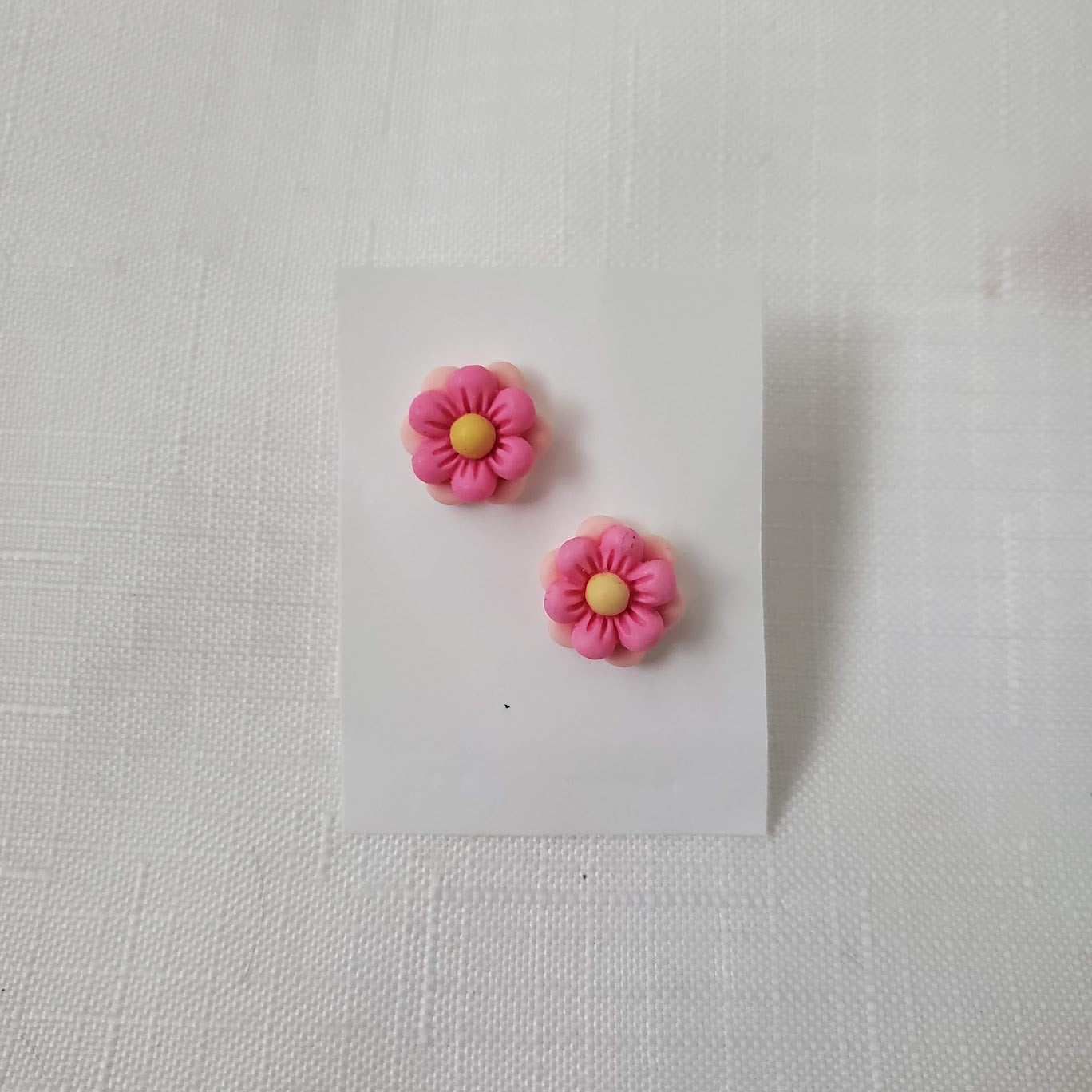 Pink/Pink Flower Stud