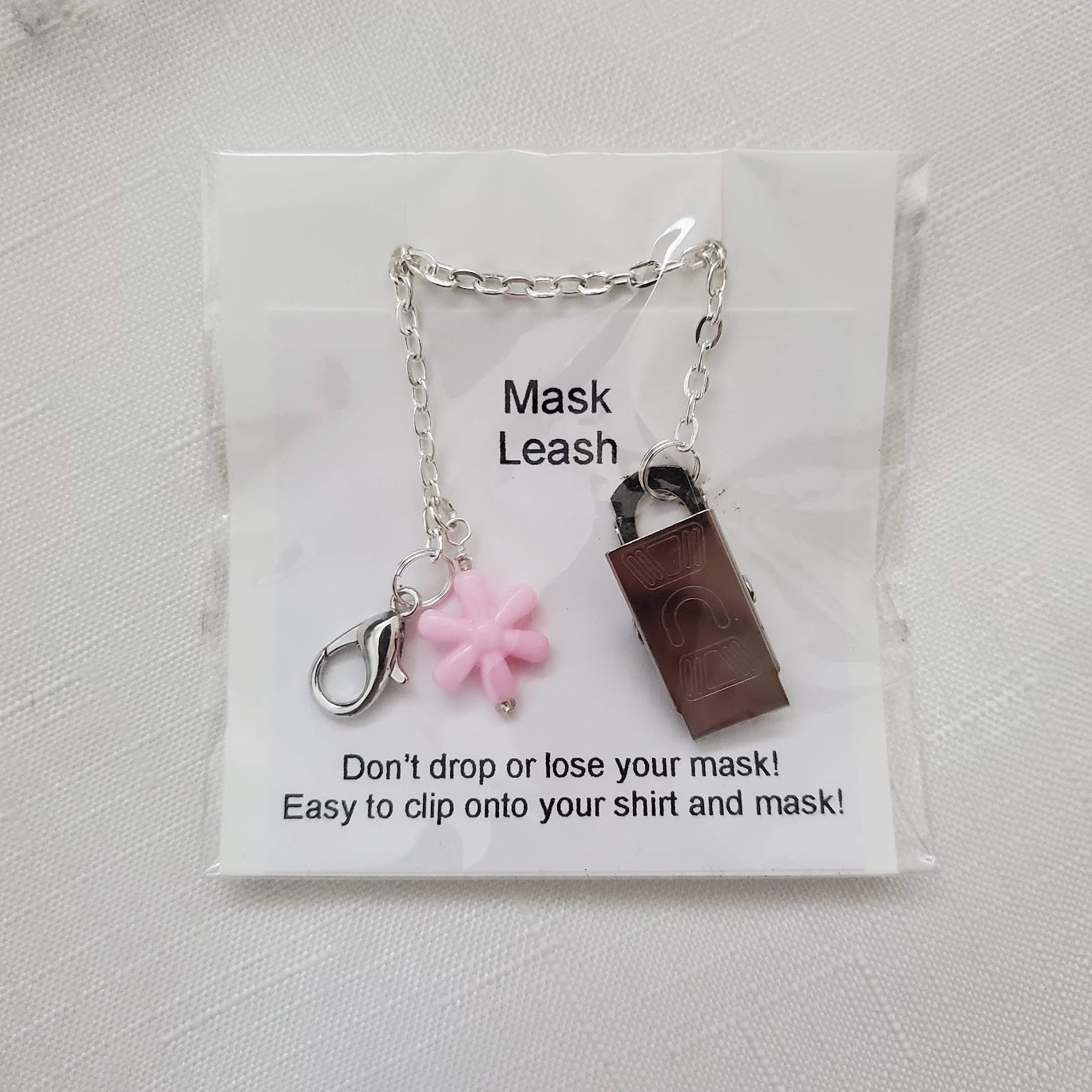 Pink Flower Mask Leash