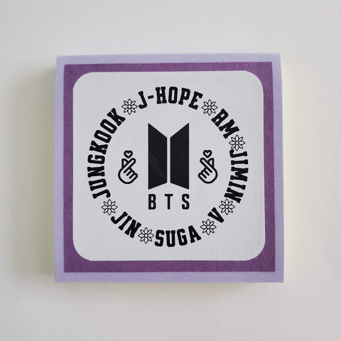 BTS Post It Note Pad - purple