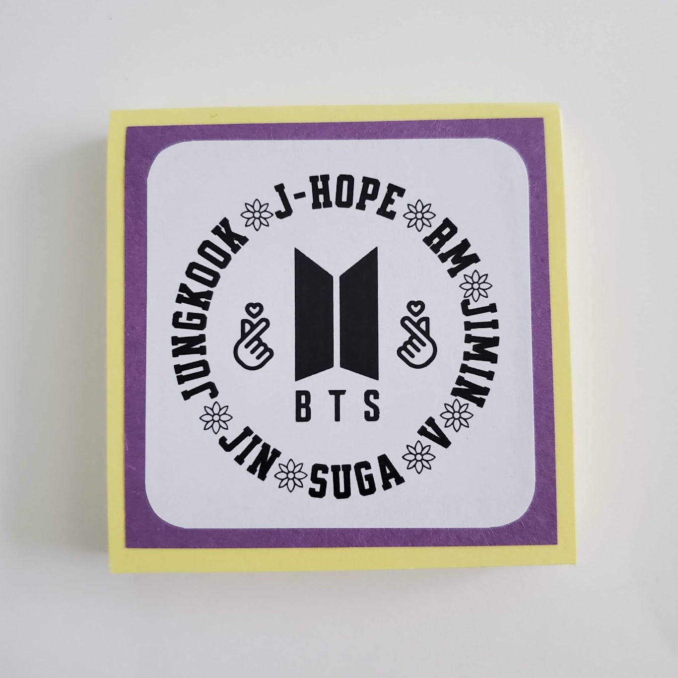 BTS Post It Note Pad - yellow