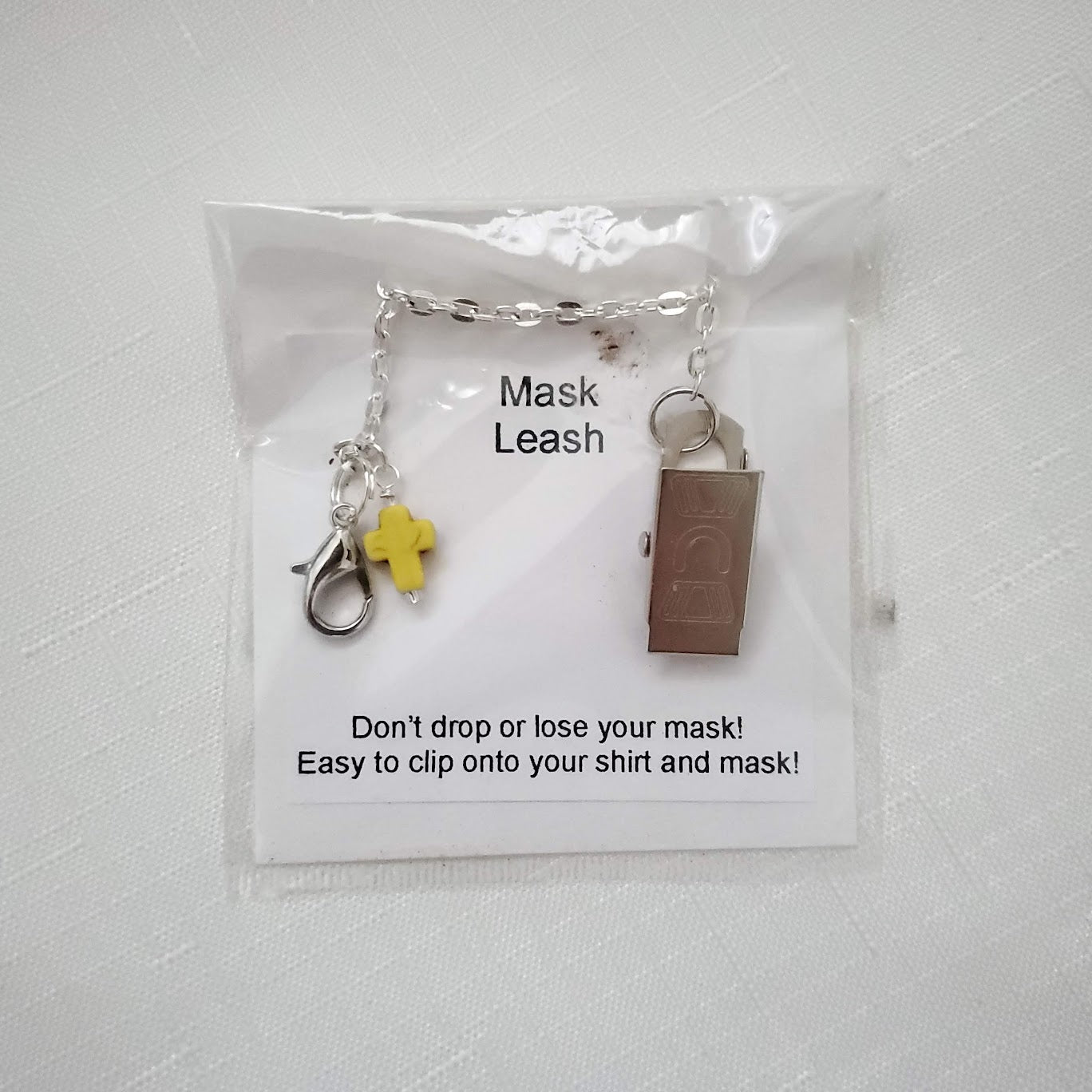 Yellow Cross Mask Leash